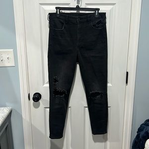 Black American Eagle super high rise jeggings